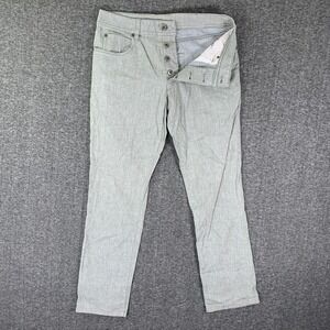 James Perse 5 Pocket Pant Men 30x29 Button Fly Linen Contrast Weft Standard